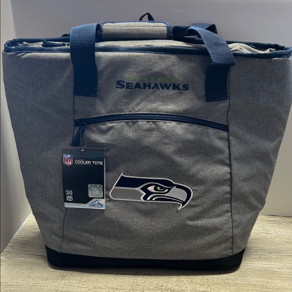 Rawlings Gray and Blue Seattle Seahawks Licensed Rawlings 30 Can Cooler Tote Bag
